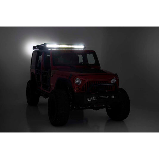 ROUGH COUNTRY Roof Rack | Black Series Lights | Jeep Wrangler JK/Wrangler Unlimited  (07-18) | 10615