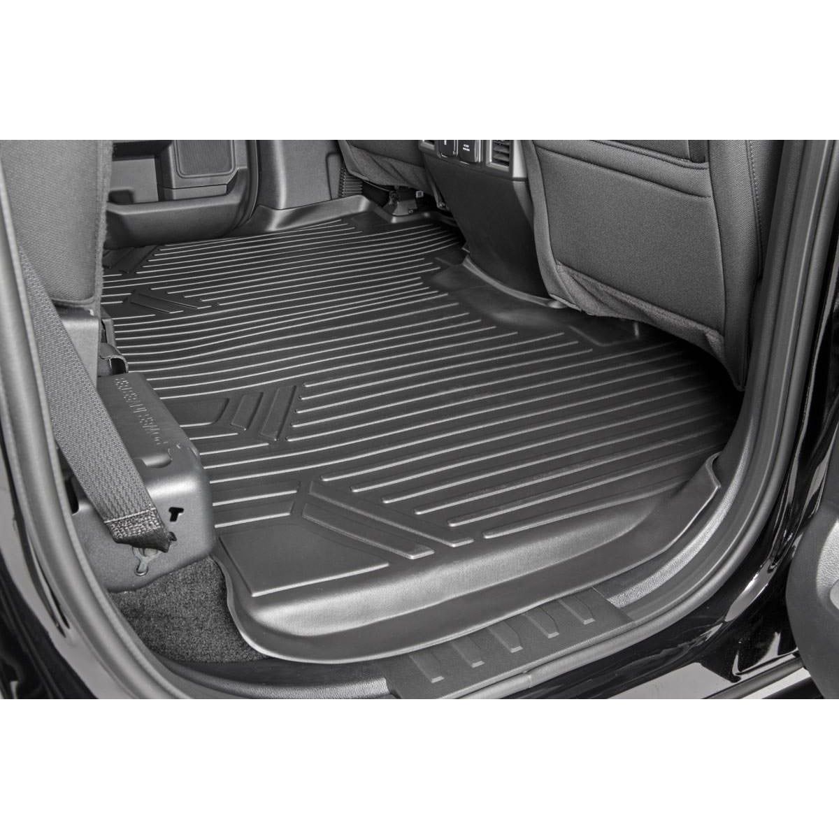 ROUGH COUNTRY Floor Mats | FR & RR | Over Hump | Ford F-150 (15-25)/F-150 Lightning (22-25)/Raptor (17-25)  | M-51153