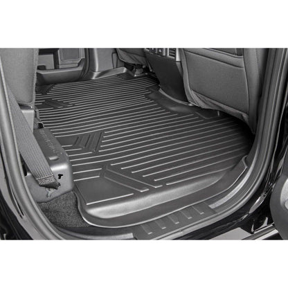 ROUGH COUNTRY Floor Mats | FR & RR | Over Hump | Ford F-150 (15-25)/F-150 Lightning (22-25)/Raptor (17-25)  | M-51153