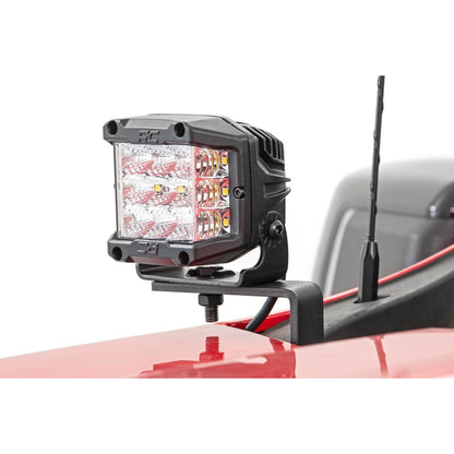 ROUGH COUNTRY LED Light Kit | Ditch Mount | 2" Black Pair | Amber DRL | Chevy Silverado 1500 (19-24) | 70844