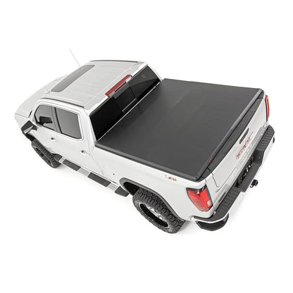 ROUGH COUNTRY Soft Tri-Fold Bed Cover | 6'7" Bed | Chevy/GMC Sierra 1500 (19-26)/Silverado 1500 (19-26)  | 41308650A