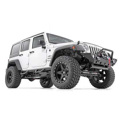 ROUGH COUNTRY Contoured Drop Steps | 4 Door | Jeep Wrangler Unlimited 2WD/4WD (2007-2018) | 90765B