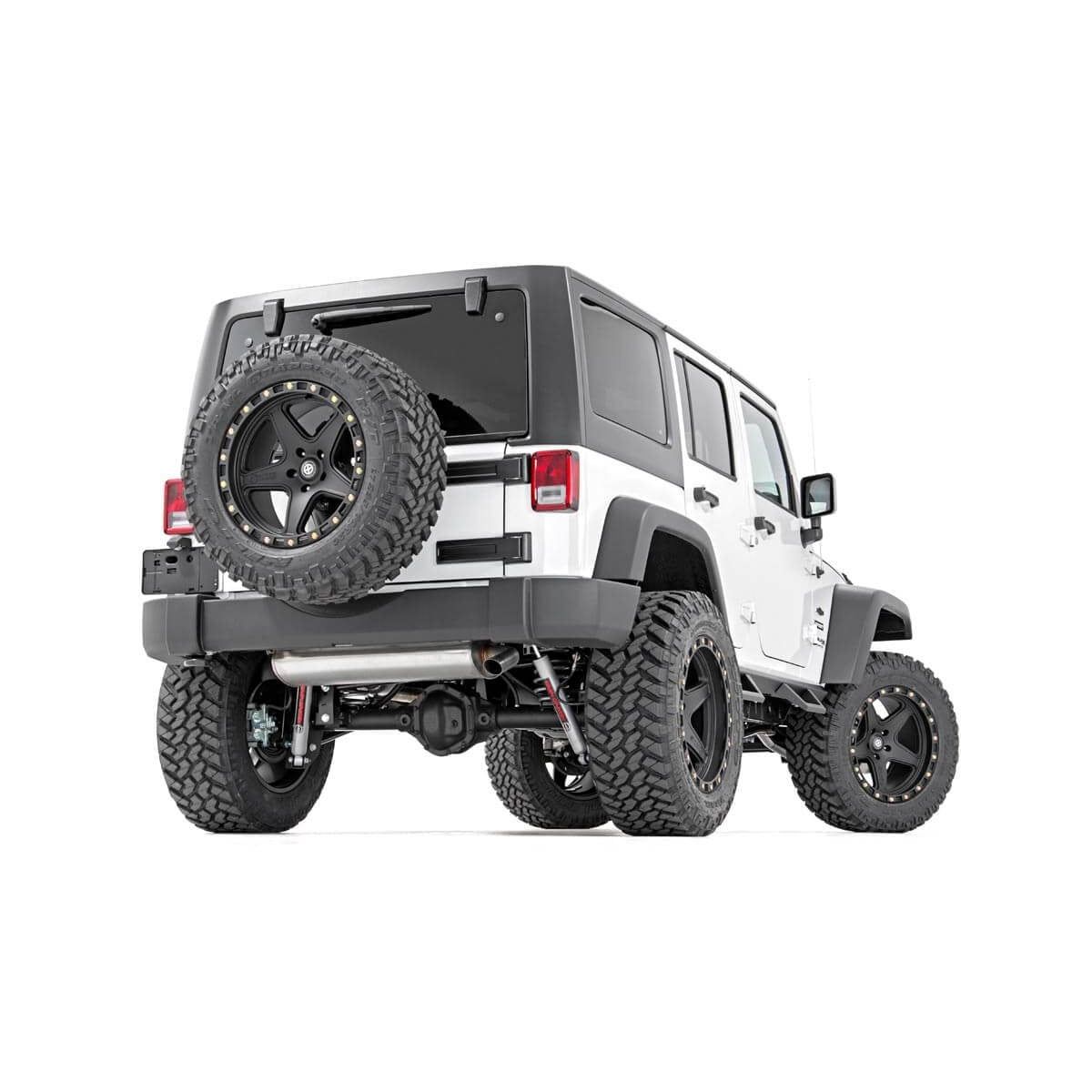 ROUGH COUNTRY Contoured Drop Steps | 4 Door | Jeep Wrangler Unlimited 2WD/4WD (2007-2018) | 90765B
