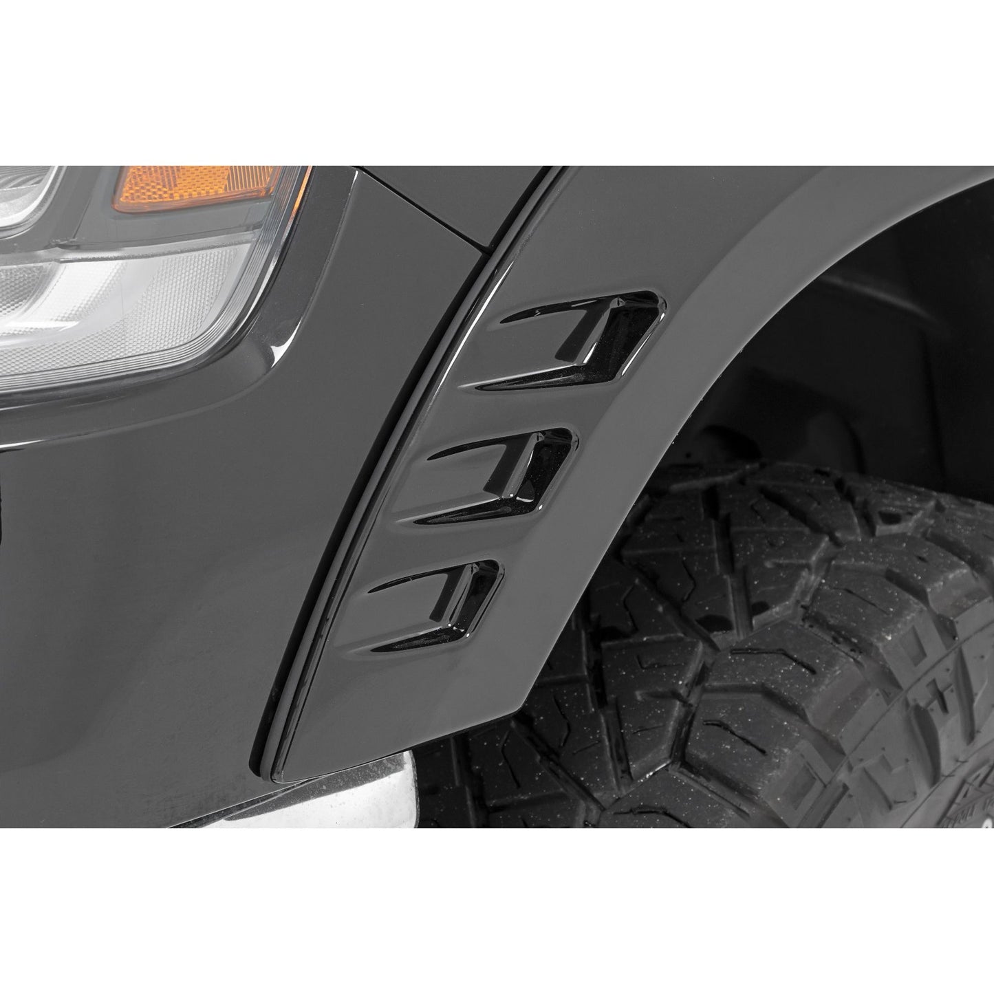 ROUGH COUNTRY Fender Flares | SF1 | PXJ Diamond Black | Ram 1500 2WD/4WD (2019-2024) | F-D319201-PXJ