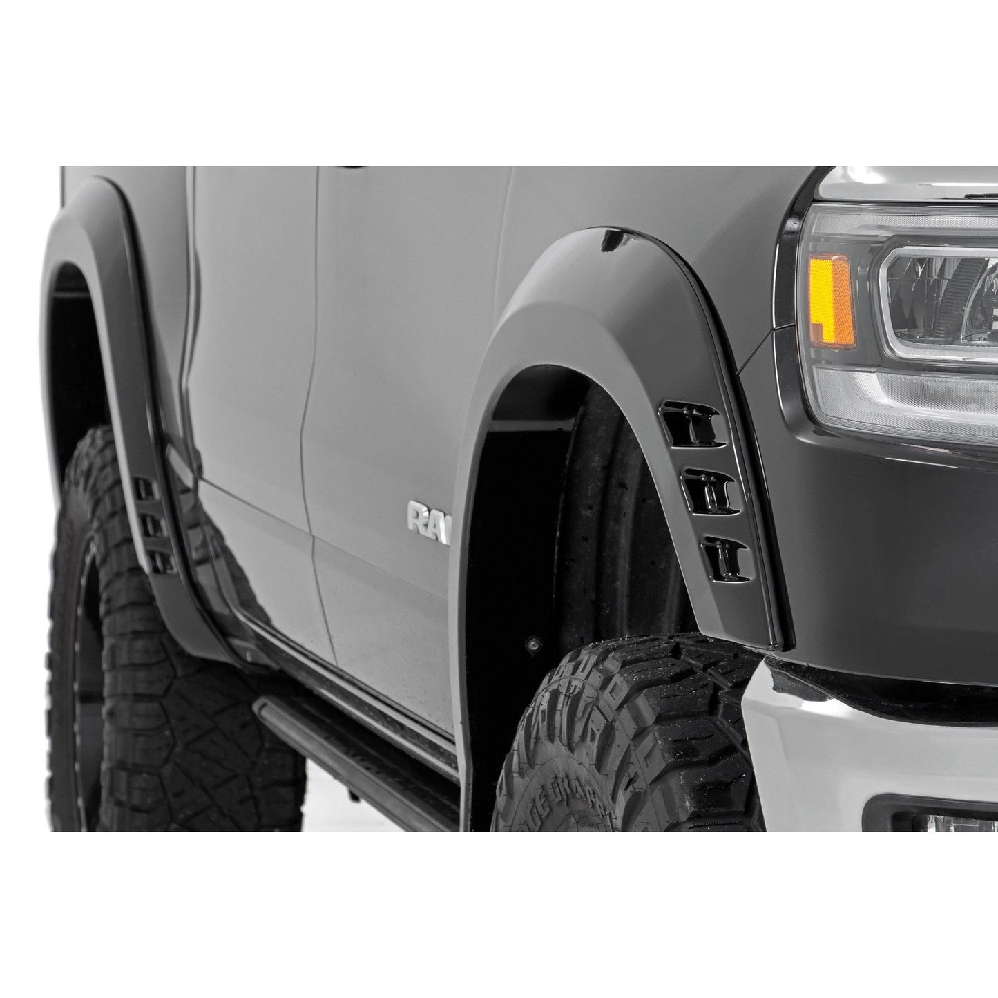 ROUGH COUNTRY Pocket Fender Flares | PAJ Quartz Gray | Ram 1500 2WD/4WD (2019-2024) | F-D319201-PAJ