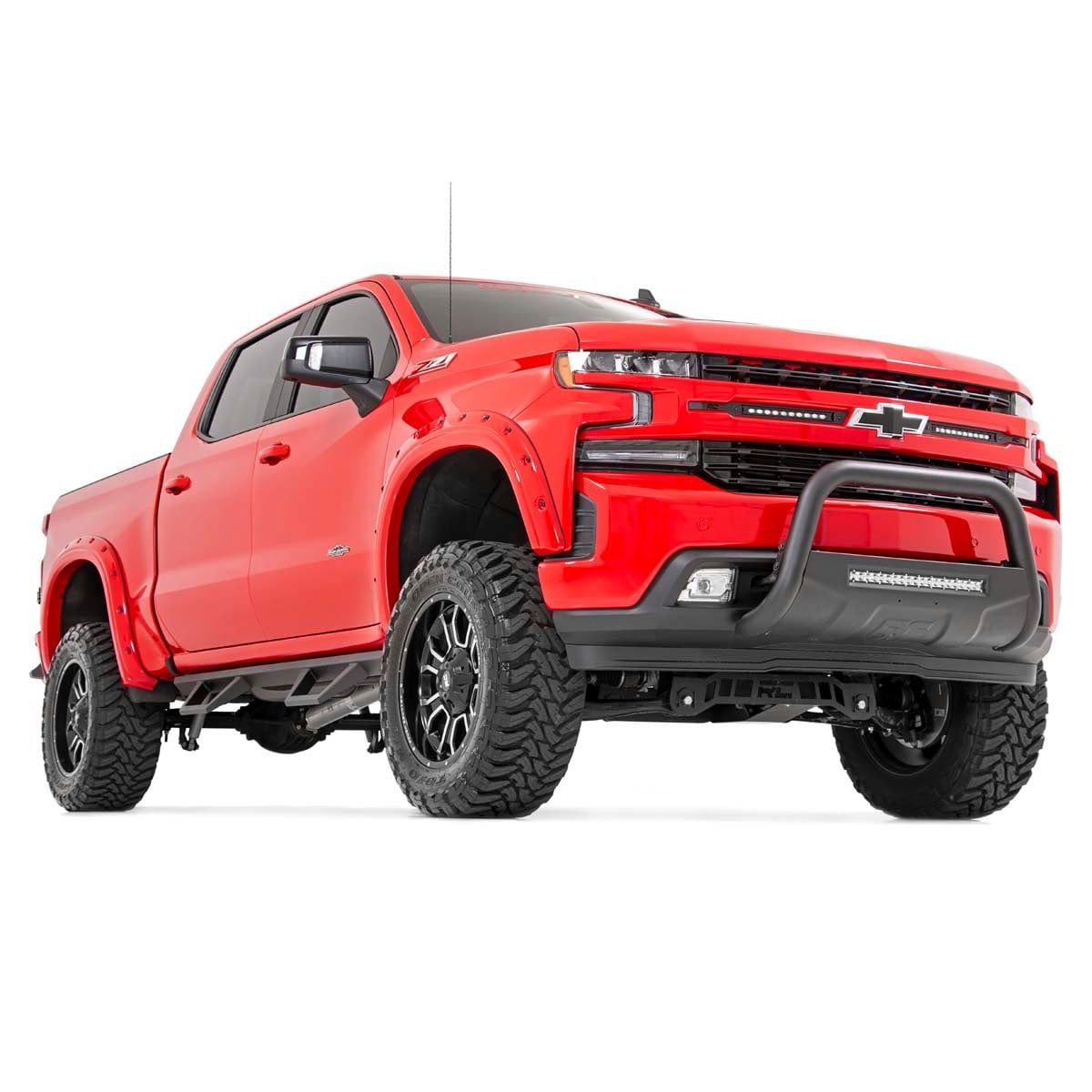 ROUGH COUNTRY LED Light Kit | Grille Mount | 10" Chrome Slimline Pair | Chevy Silverado 1500 (19-22) | 70818