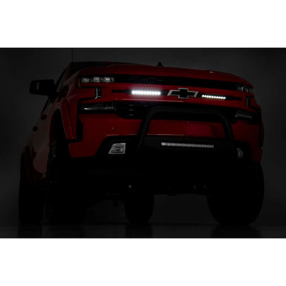 ROUGH COUNTRY LED Light Kit | Grille Mount | 10" Black Slimline Pair | Chevy Silverado 1500 (19-22) | 70817