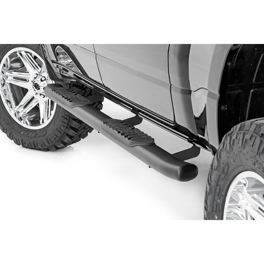 ROUGH COUNTRY Oval Nerf Step | Crew Cab | Black | Ram 1500 (19-25)/1500 TRX (21-24)  | 21004