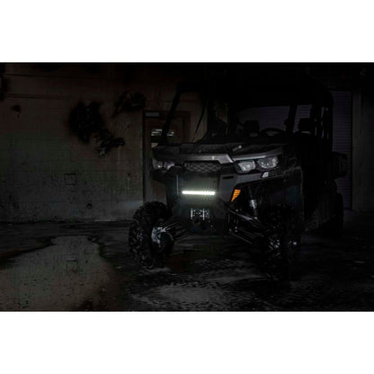 ROUGH COUNTRY 12 Inch Black Series LED Light Bar | Single Row | Cool White DRL | 70712BLDRL
