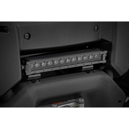 ROUGH COUNTRY 12 Inch Black Series LED Light Bar | Single Row | Amber DRL | 70712BLDRLA