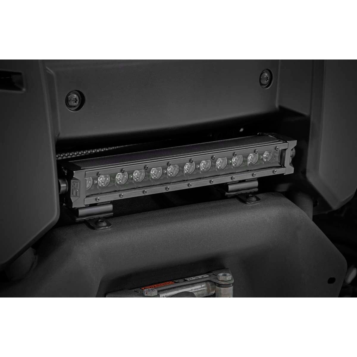 ROUGH COUNTRY 12 Inch Black Series LED Light Bar | Single Row | Cool White DRL | 70712BLDRL