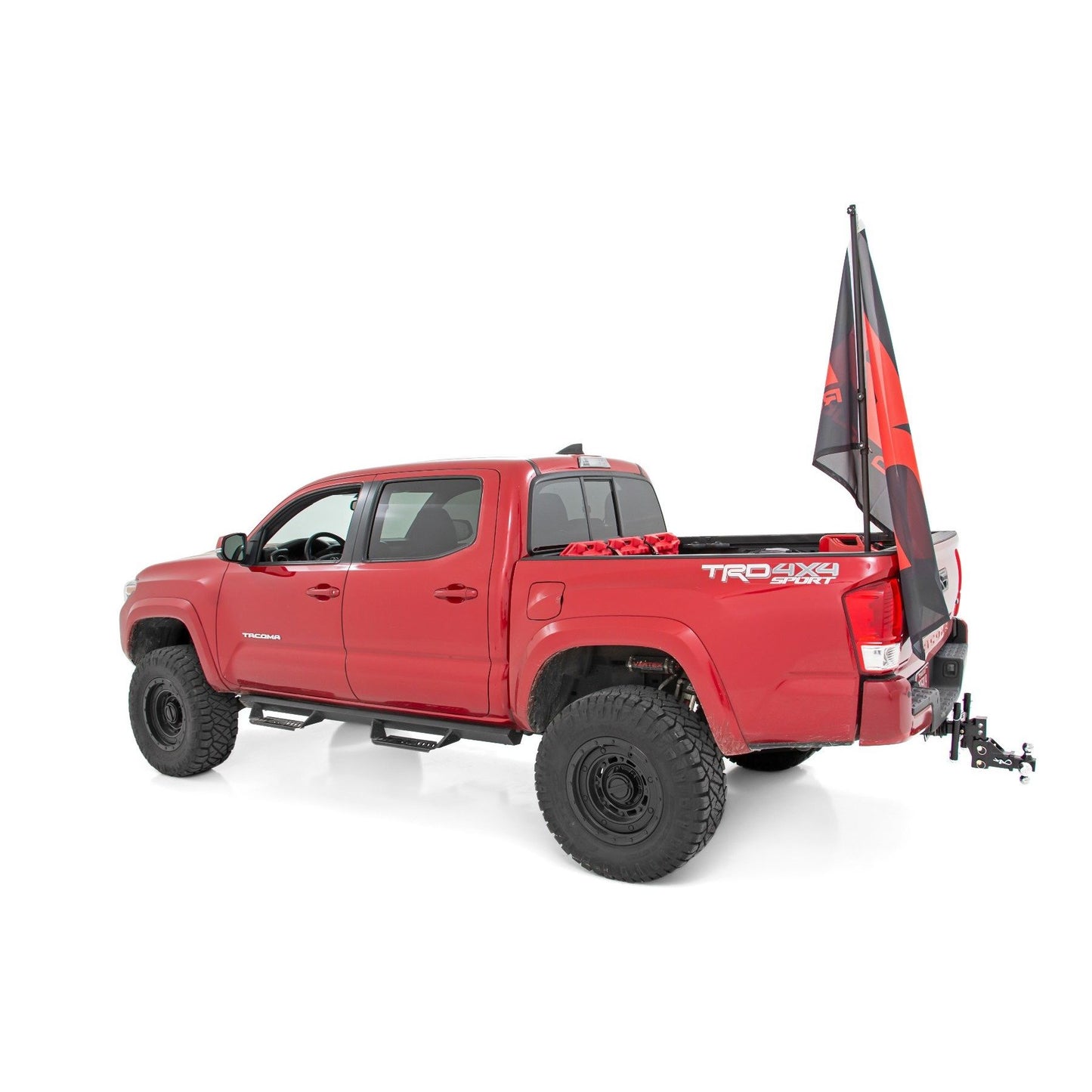 ROUGH COUNTRY Flag Pole Holder | Bed Rail | w/ Flag | 117503