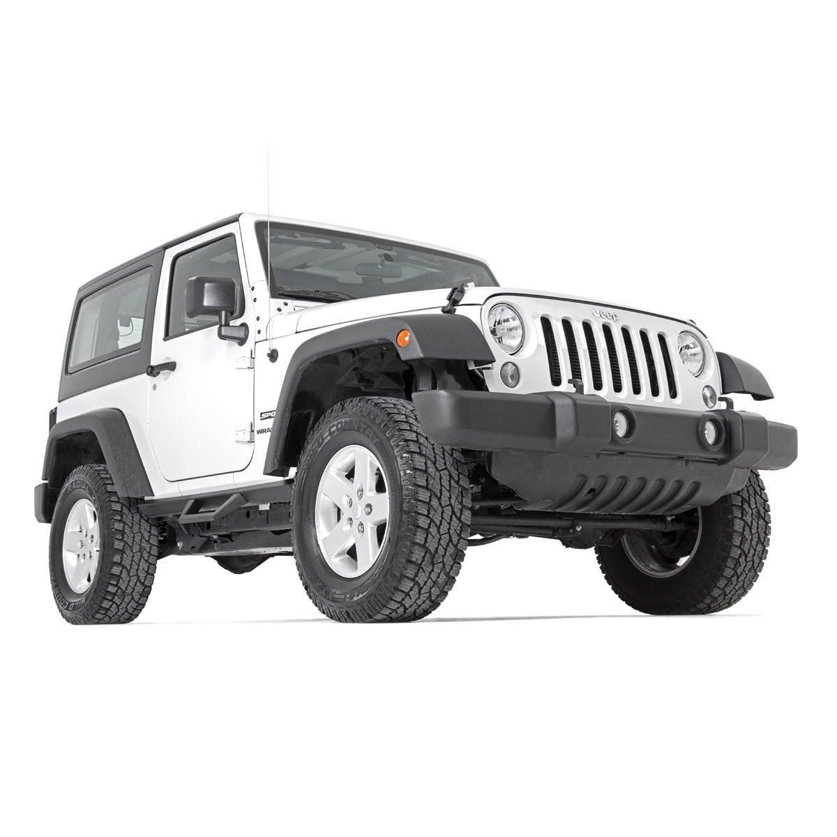 ROUGH COUNTRY Contoured Drop Steps | 2 Door | Jeep Wrangler JK 4WD (2007-2018) | 90763