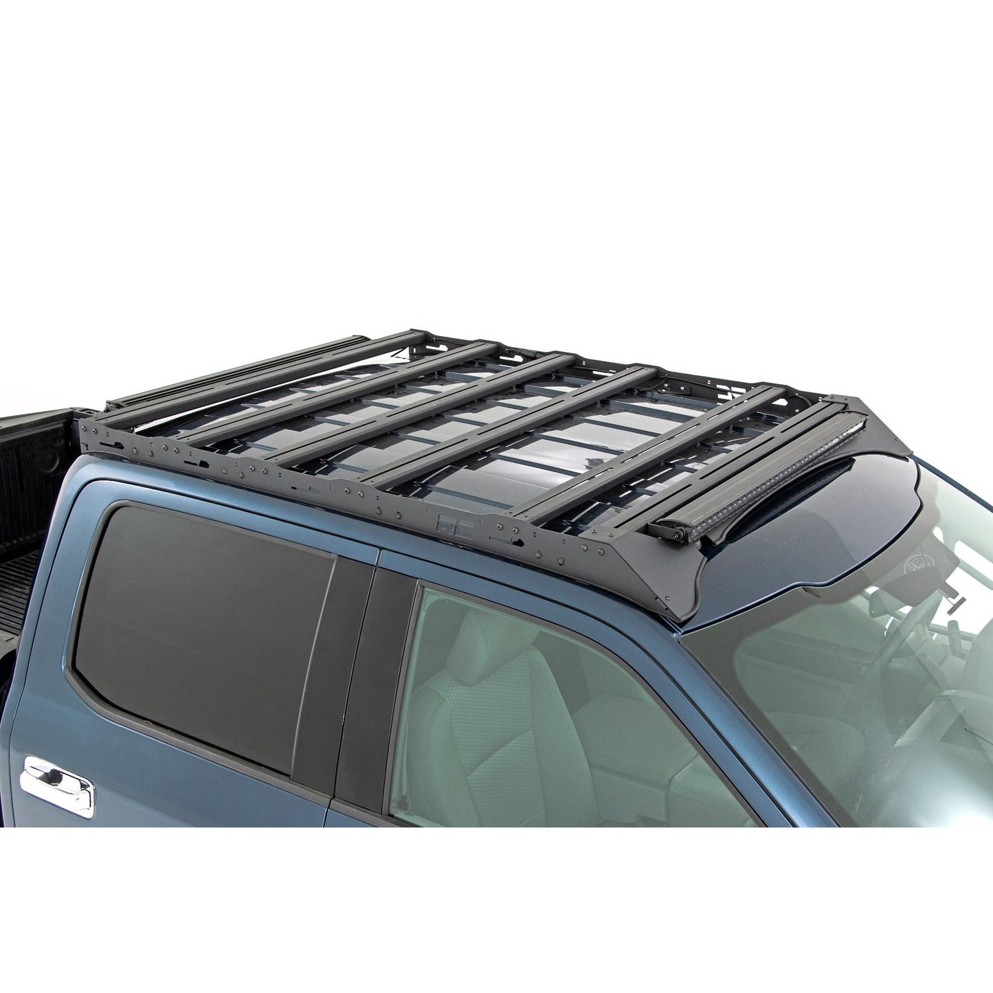 ROUGH COUNTRY Roof Rack | FR & RR 40 Inch Single Row BLK LEDs | Ford F-150 2WD/4WD (15-18) | 51022