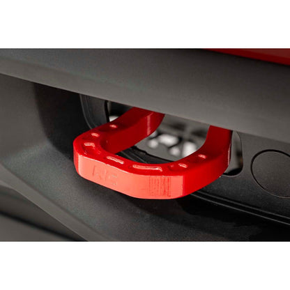 ROUGH COUNTRY Tow Hooks | Forged | Red | Chevy Silverado 1500 2WD/4WD (2019-2025 & Classic) | RS132
