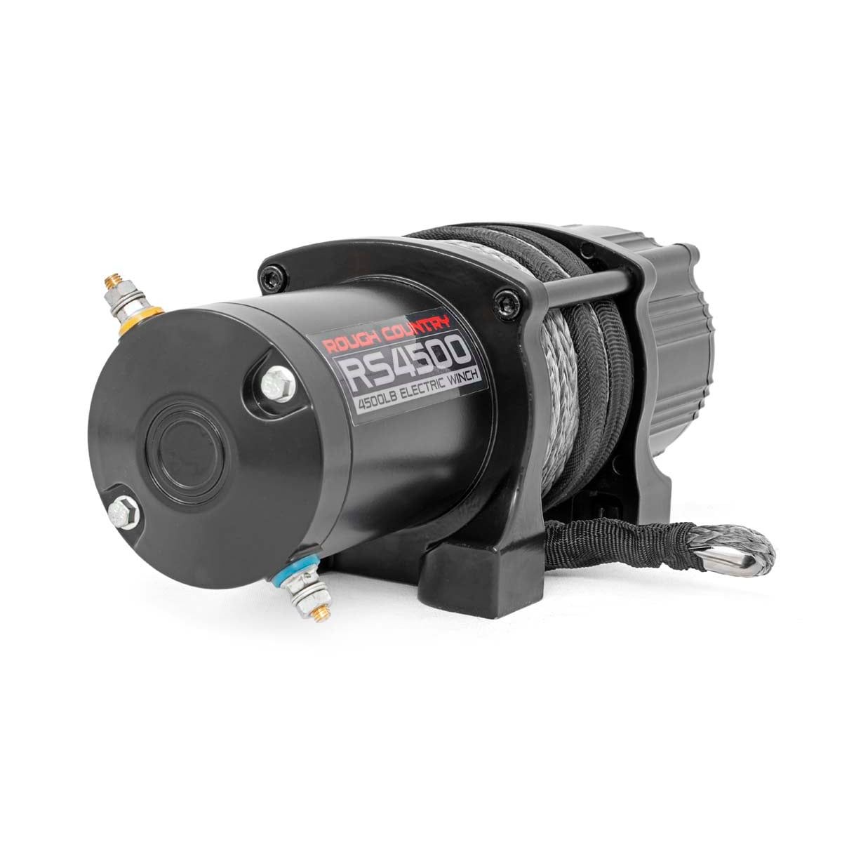 ROUGH COUNTRY 4500-LB Winch W/ Remote | UTV | Synthetic Rope | RS4500SA