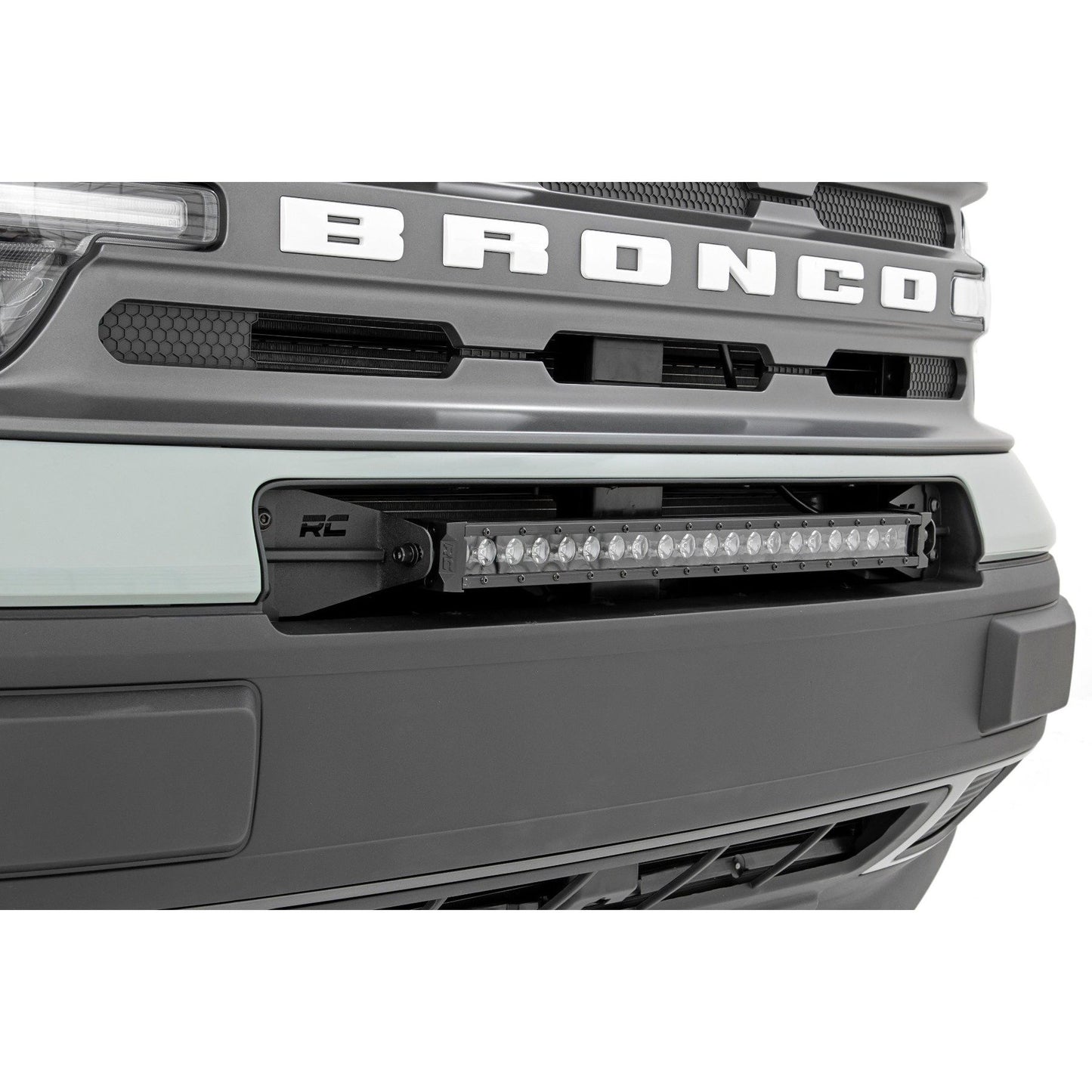 ROUGH COUNTRY LED Light Kit | Bumper Mount | 20" Black Single Row | Ford Bronco Sport (21-25) | 71036