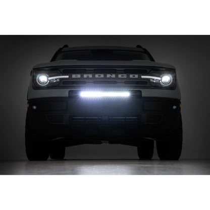 ROUGH COUNTRY 20 Inch Black Series LED Light Bar | Single Row | Amber DRL | 70720BLDRLA