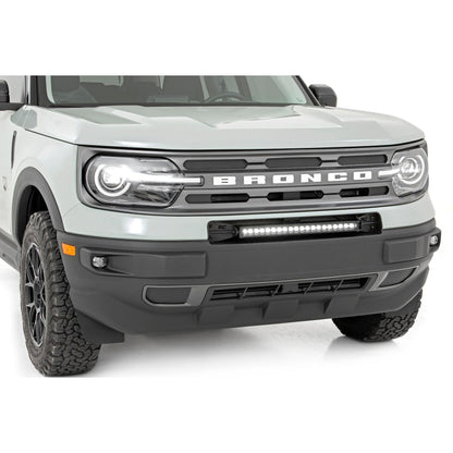 ROUGH COUNTRY LED Light Kit | Bumper Mount | 20" Black Single Row | Ford Bronco Sport (21-25) | 71036