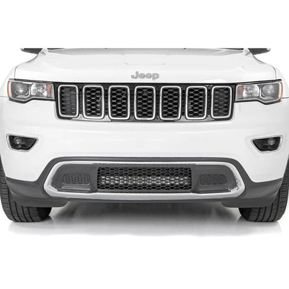 ROUGH COUNTRY LED Light Kit | Bumper Mount | 20" Chrome Dual Row | White DRL | Jeep Grand Cherokee WK2 (11-20) | 70775
