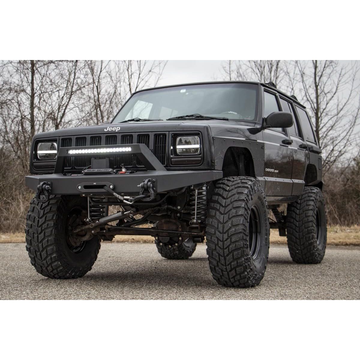 ROUGH COUNTRY Lower Door Armor | 4 Door | Jeep Cherokee XJ 2WD/4WD (1984-2001) | 10582