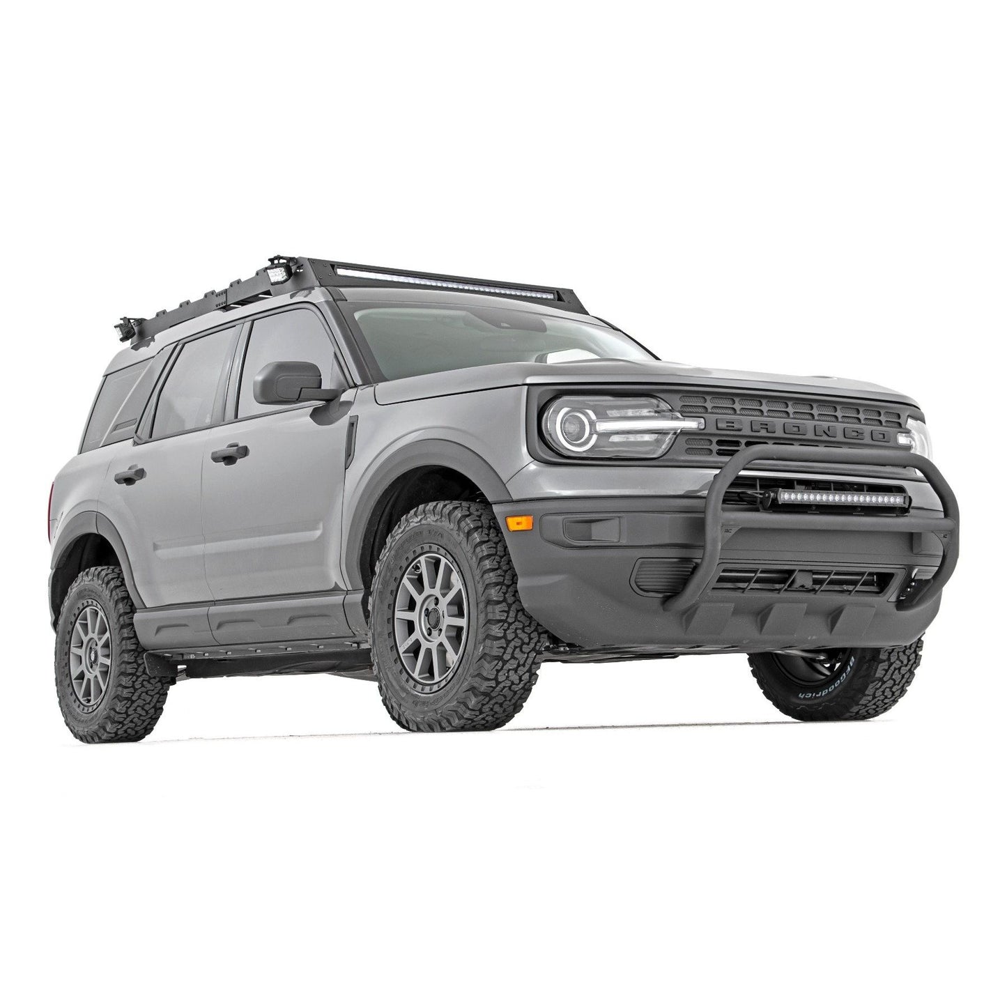 ROUGH COUNTRY Nudge Bar | 20 Inch BLK DRL Single Row LED | Ford Bronco Sport 4WD (21-25) | 51042