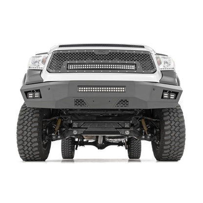 ROUGH COUNTRY Mesh Grille | 30" Dual Row LED | Black | Amber DRL | Toyota Tundra (14-17) | 70224