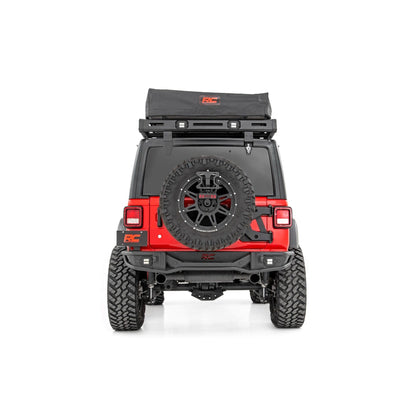 ROUGH COUNTRY Roof Top Tent | Rack Mount | 12 Volt Accessory w/Ladder Extension & LED Light Kit | 99049