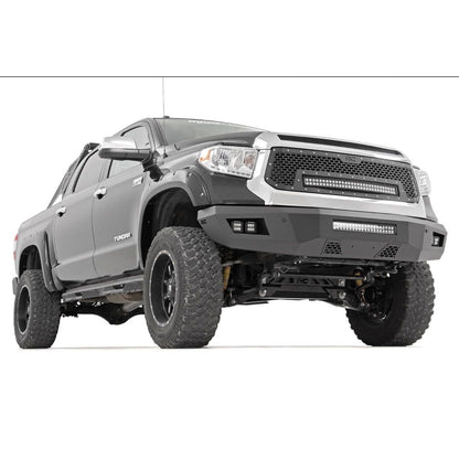 ROUGH COUNTRY Mesh Grille | 30" Dual Row LED | Black | Amber DRL | Toyota Tundra (14-17) | 70224