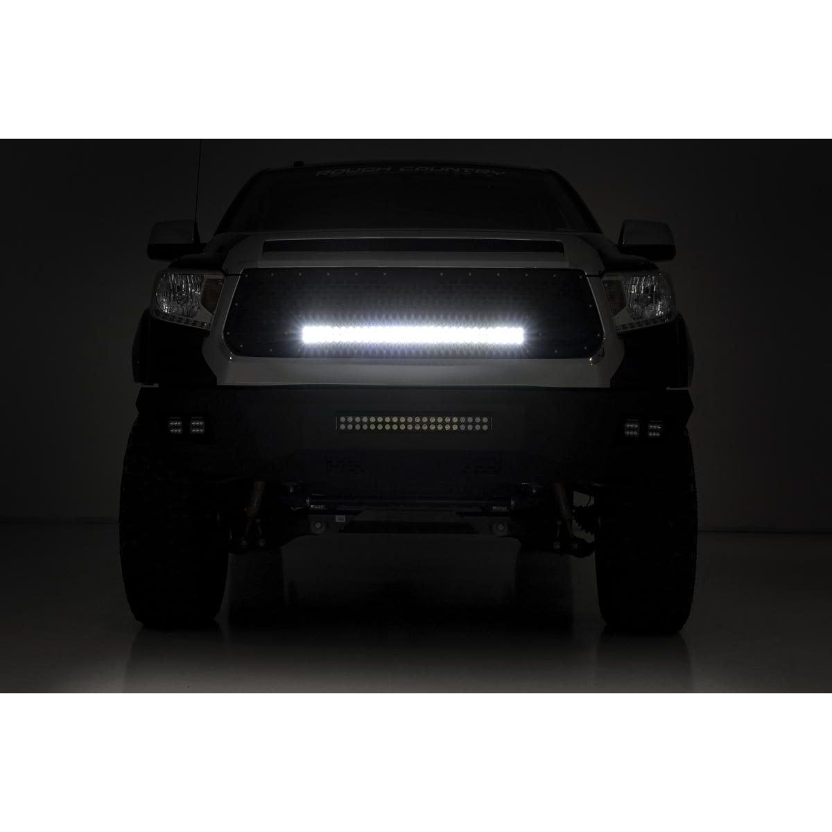 ROUGH COUNTRY Mesh Grille | 30" Dual Row LED | Black | Toyota Tundra 2WD/4WD (2014-2017) | 70226
