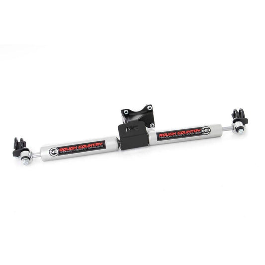 ROUGH COUNTRY N3 Steering Stabilizer | Dual | 2-8 Inch Lift | Jeep Wrangler JK/Wrangler Unlimited (07-18) | 8734930