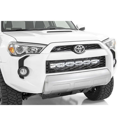 ROUGH COUNTRY LED Light Kit | Bumper Mount | 30" Black Dual Row | White DRL | Toyota 4Runner (14-20) | 70787