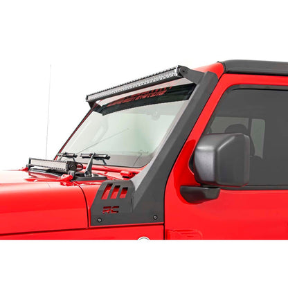 ROUGH COUNTRY LED Light Kit | Windshield | 50" BLK Single Row | WHT DRL | Jeep Gladiator JT/Wrangler JL (18-25) | 70066