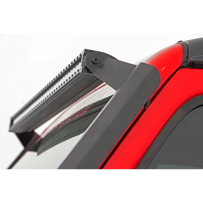 ROUGH COUNTRY LED Light Kit | Windshield | 50" BLK Single Row | WHT DRL | Jeep Gladiator JT/Wrangler JL (18-25) | 70066