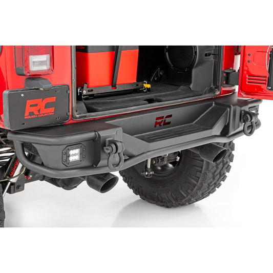 ROUGH COUNTRY Rear Bumper | Tubular | Jeep Wrangler JK/Wrangler Unlimited  (2007-2018) | 10649