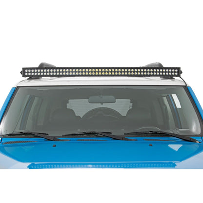 ROUGH COUNTRY 50 Inch Black Series LED Light Bar | Curved | Dual Row | Cool White DRL | 72950BD