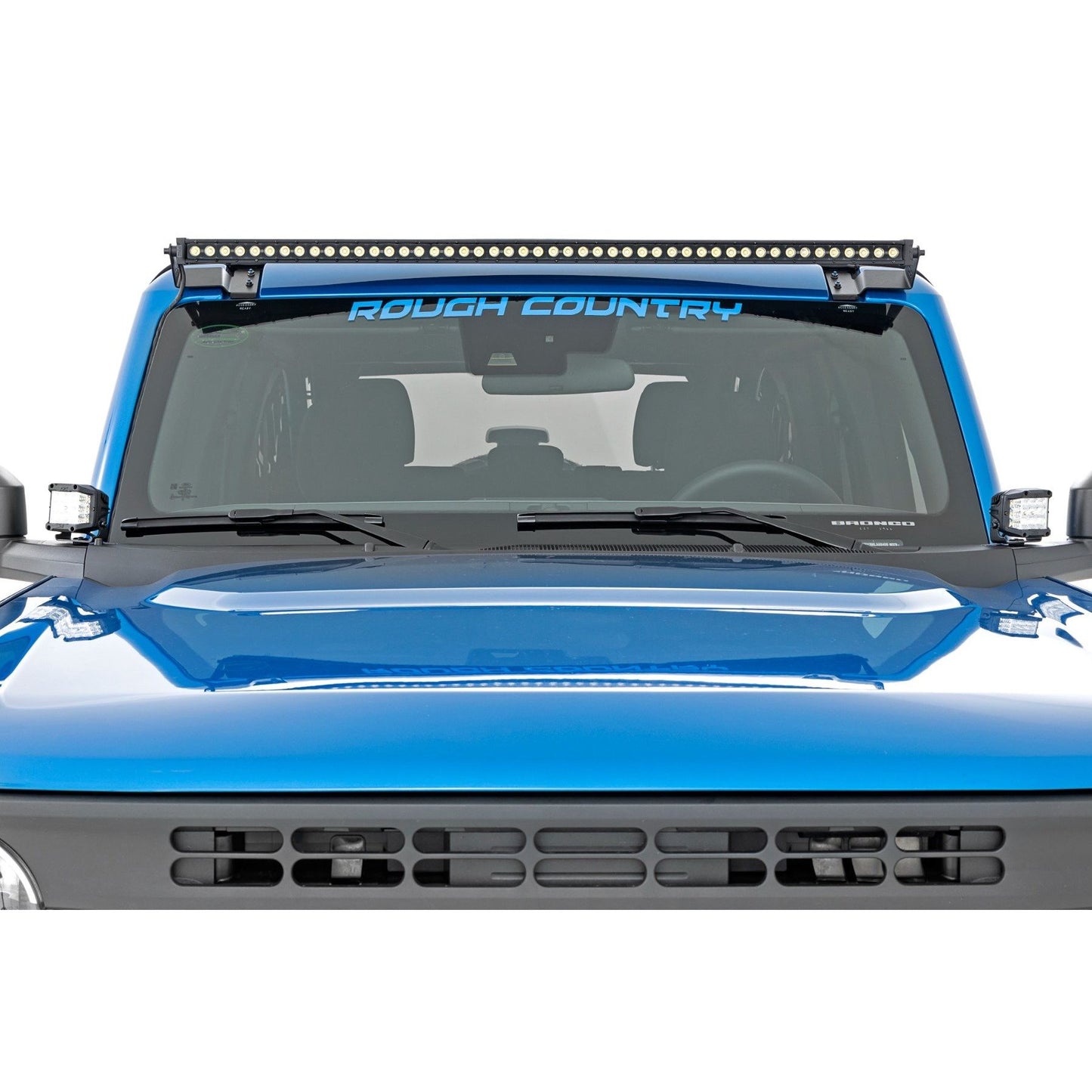 ROUGH COUNTRY LED Light Kit | Ditch Mount | 2" Black Pair | White DRL | Ford Bronco (21-25) | 71048