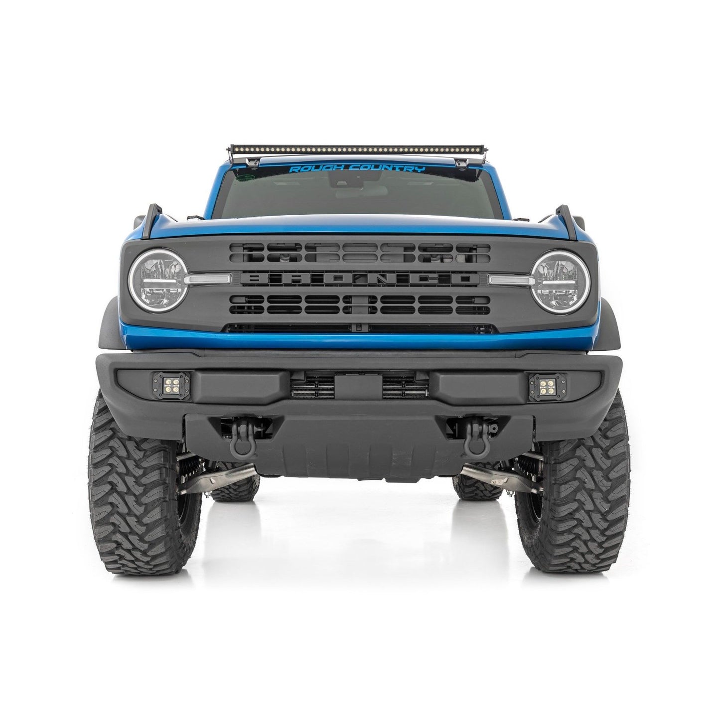 ROUGH COUNTRY LED Light Kit | Upper Windshield | 50" Black Single Row | Ford Bronco (21-25) | 71043