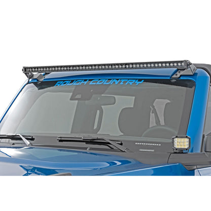 ROUGH COUNTRY 50 Inch Black Series LED Light Bar | Single Row | Cool White DRL | 70750BLDRL