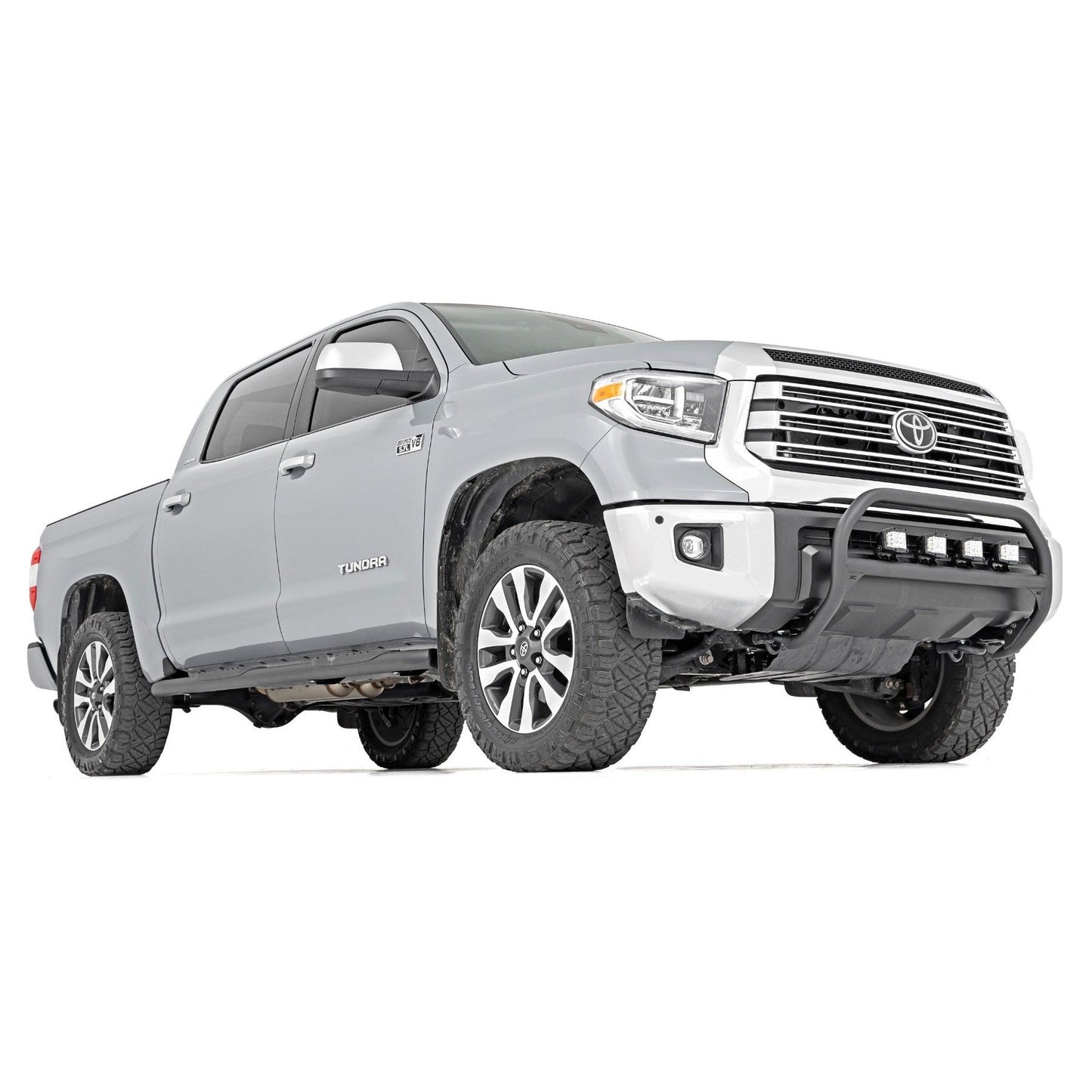 ROUGH COUNTRY Oval Nerf Step | Crew Cab | Black | Toyota Tundra 2WD/4WD (2007-2021) | 21009