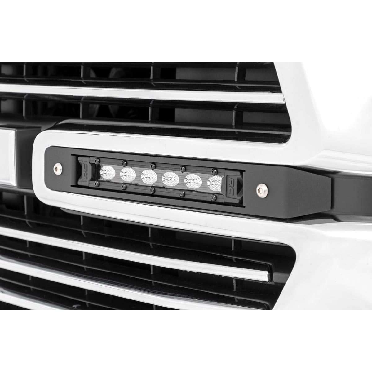 ROUGH COUNTRY Dual 6in LED Grille Kit | Black Slimline | Ram 1500 2WD/4WD (2019-2024) | 70783