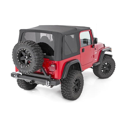 ROUGH COUNTRY Soft Top | Replacement | Black | Half Doors | Jeep Wrangler TJ 4WD (97-06) | RC85350.35