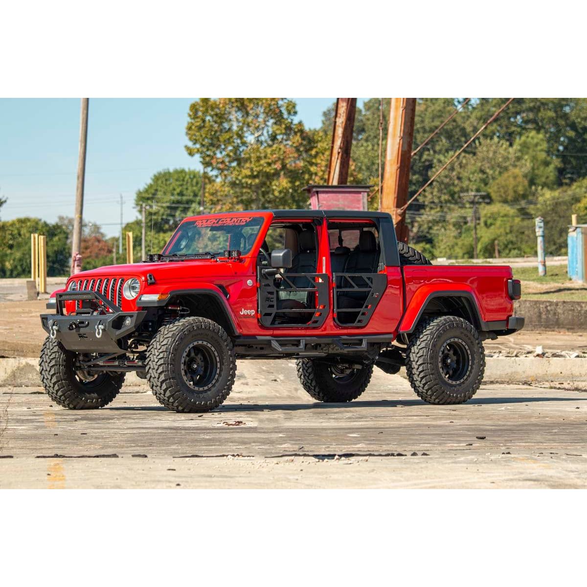 ROUGH COUNTRY Contoured Drop Steps | Jeep Gladiator JT 4WD (2020-2025) | 90762