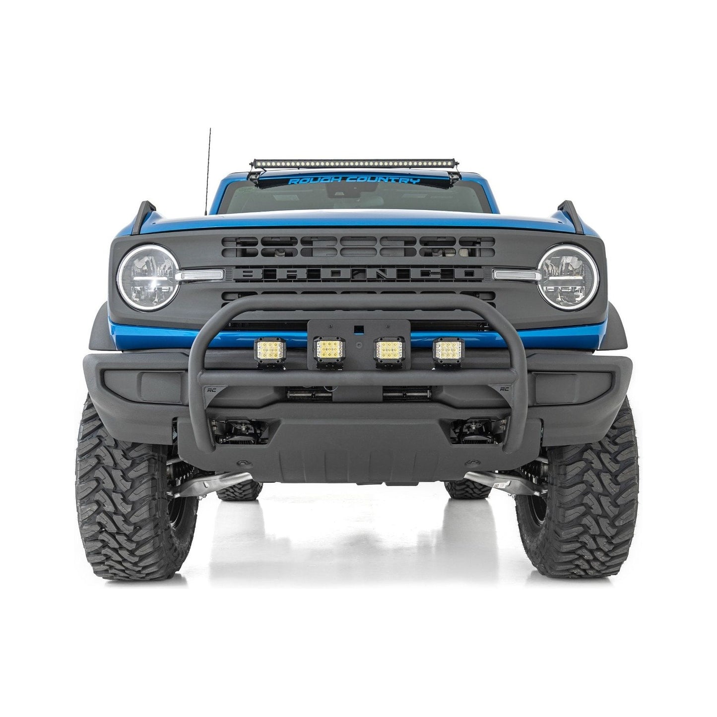 Rough Country 3.5" Round w/ Amber DRL Nudge Bar I 51039