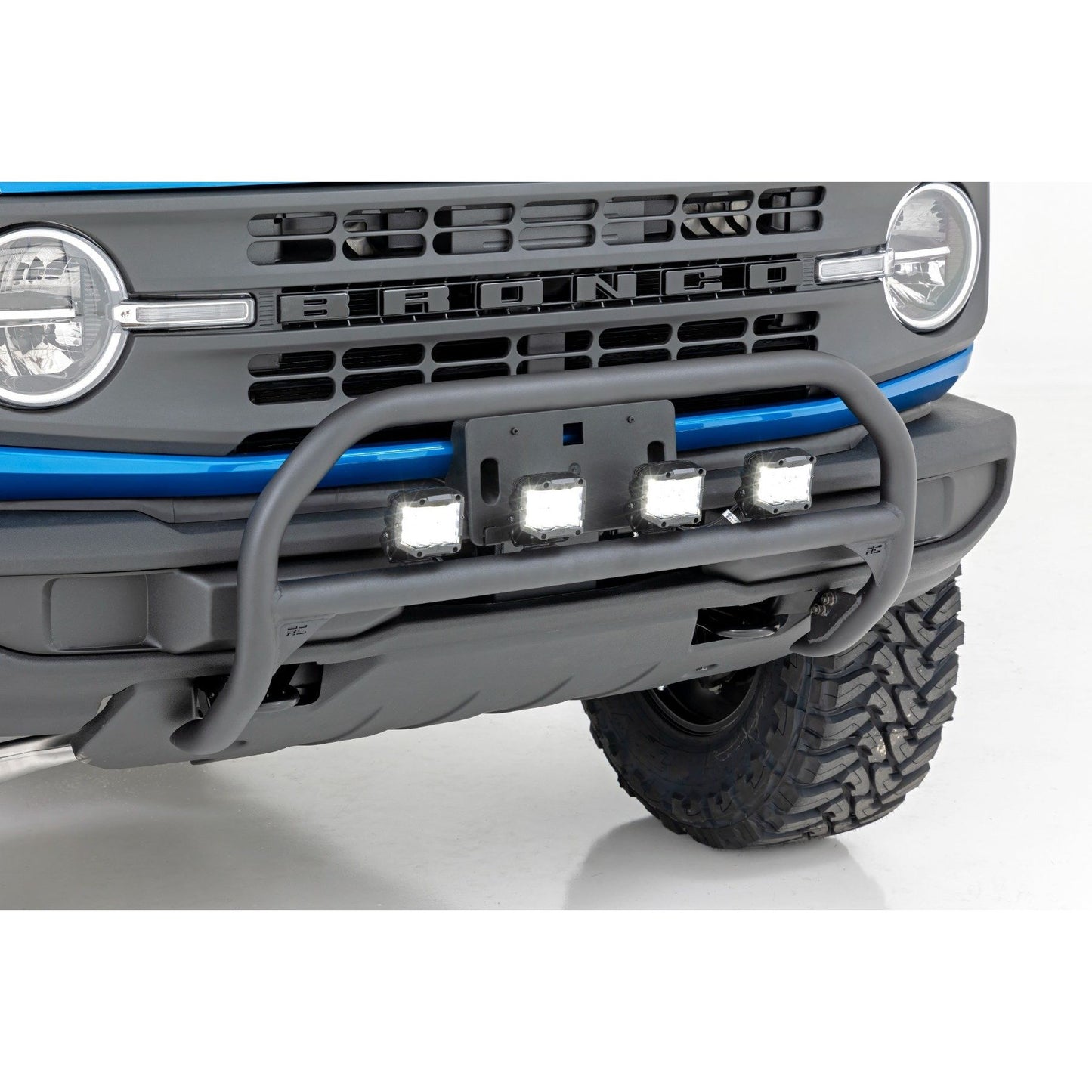 ROUGH COUNTRY Nudge Bar | 3 Inch Wide Angle Led (x4) | Ford Bronco 4WD (2021-2025) | 51050