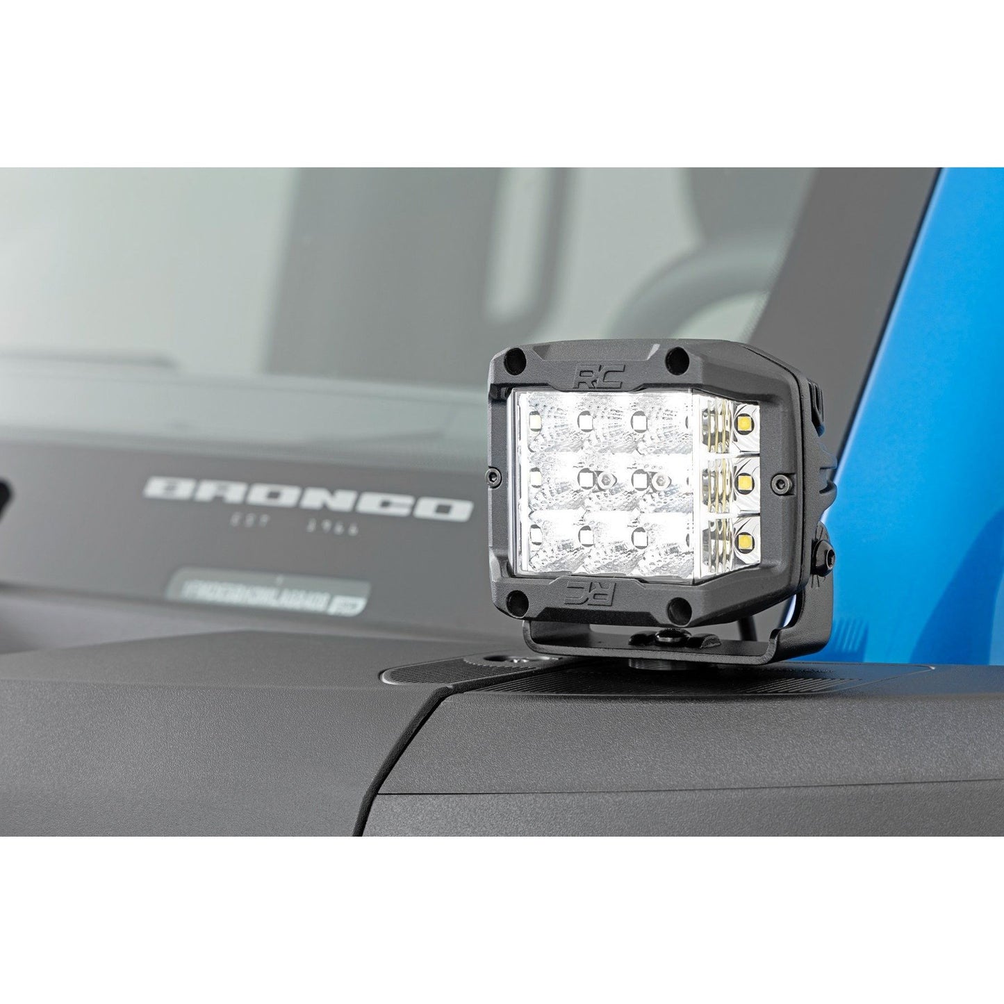 ROUGH COUNTRY LED Light Kit | Ditch Mount |  2" Chrome Pair | Wide | Ford Bronco 4WD (21-25) | 71050