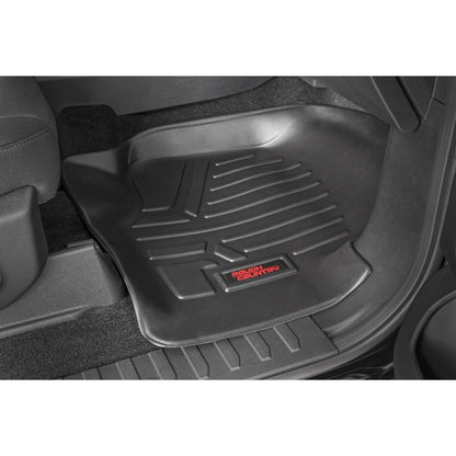 ROUGH COUNTRY Floor Mats | FR & RR | FR Buckets | Ford F-150 (15-25)/F-150 Lightning (22-25)/Raptor (17-25)  | M-51515