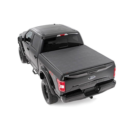 ROUGH COUNTRY Soft Tri-Fold Bed Cover | 6'7" Bed | Ford F-150 (15-20)/Raptor (17-20) | 41515650A