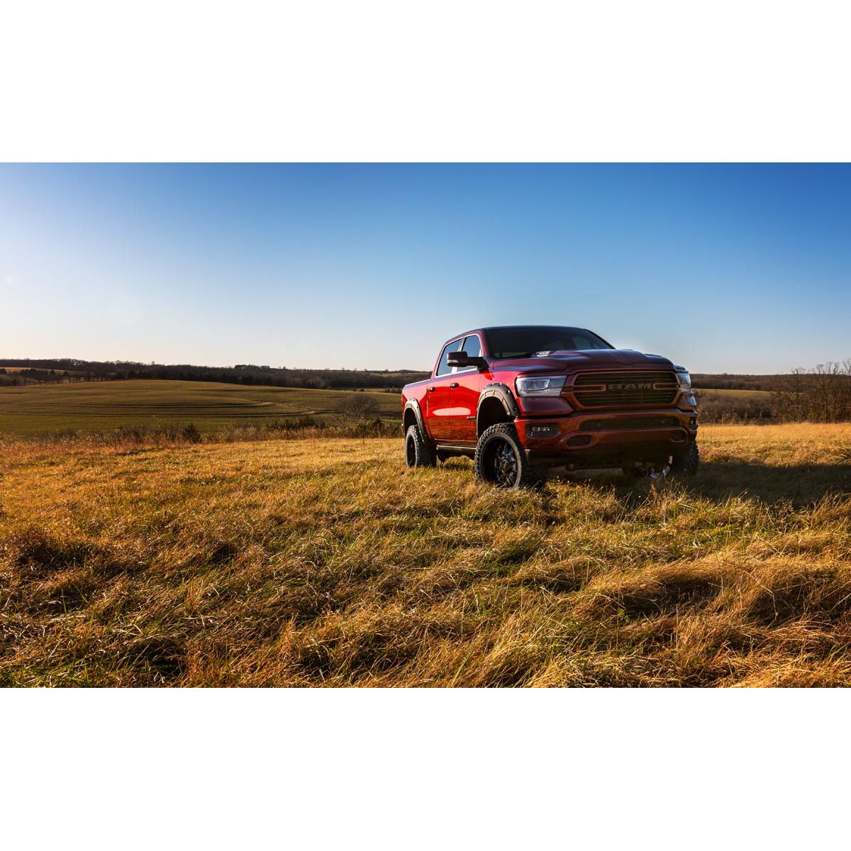 ROUGH COUNTRY Fender Flares | Defender | GW7 Bright White | Ram 1500 2WD/4WD (2019-2024) | A-D10914-GW7