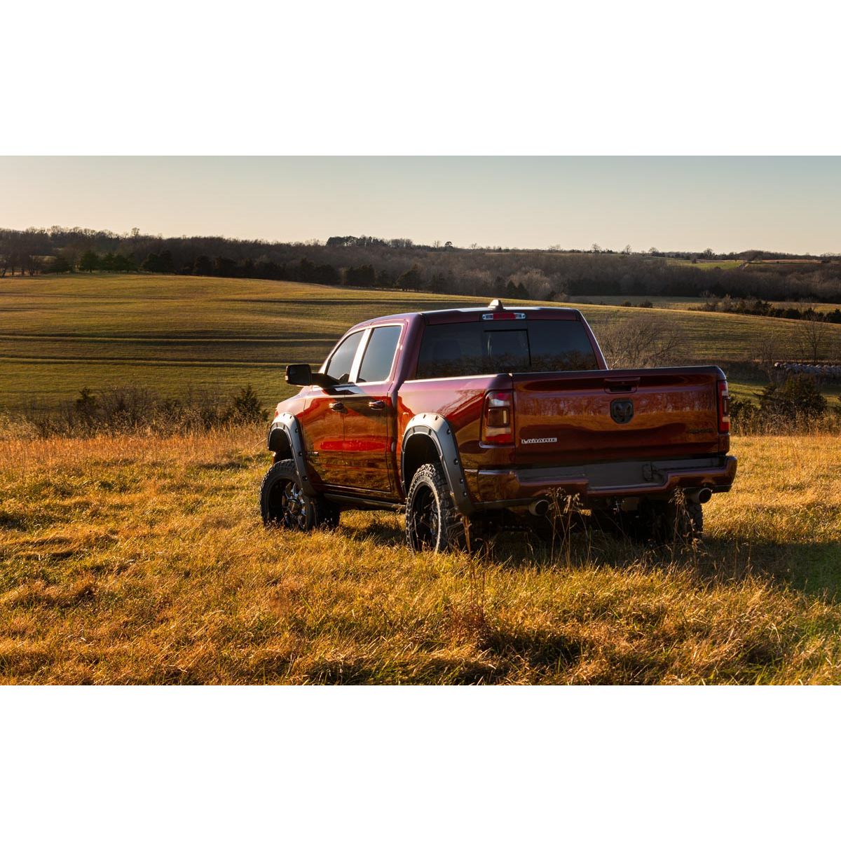 ROUGH COUNTRY Fender Flares | Defender | PRD Deep Red | Ram 1500 2WD/4WD (2019-2024) | A-D10914-PRD
